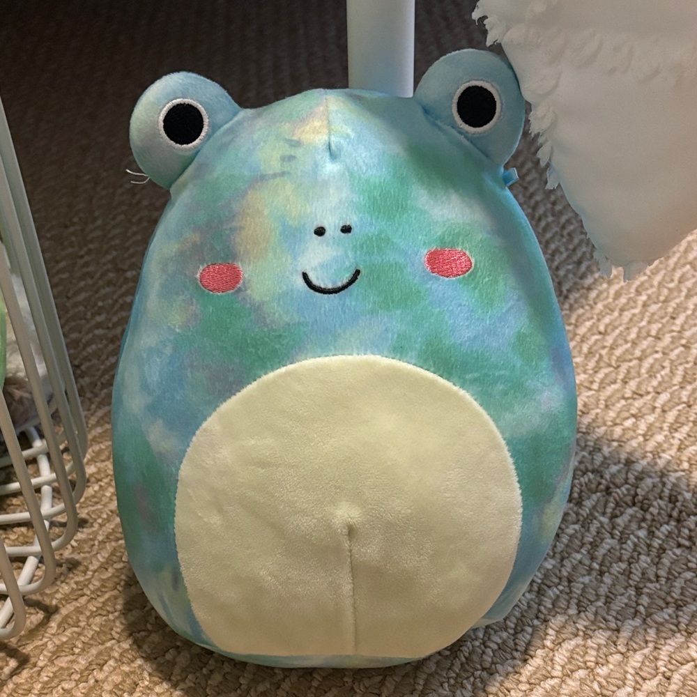 Squishmellow Blue and Green Frog Plush Toy